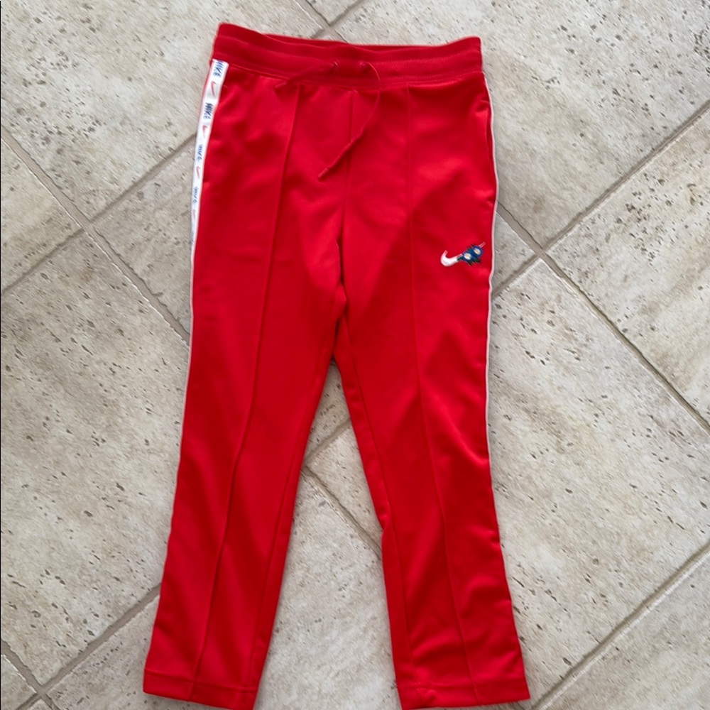 Nike Red Cropped Sweatpants Athletic Style